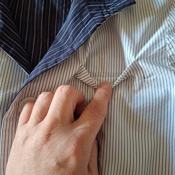 Talbots Collection Navy & White Reversible Casual Blazer Long Sleeve Size 6 - Picture 4 of 13